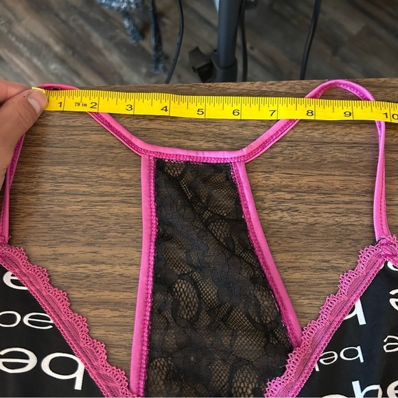 NWT Bebe Black and Pink Sleepwear Dress M - Picture 8 of 12